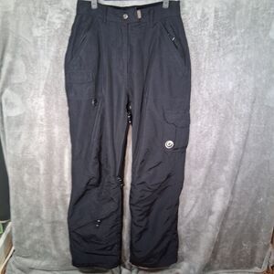 Powder Room Women's Ski And Snowboard Pants Size Medium Black Lined Multi Pocket
